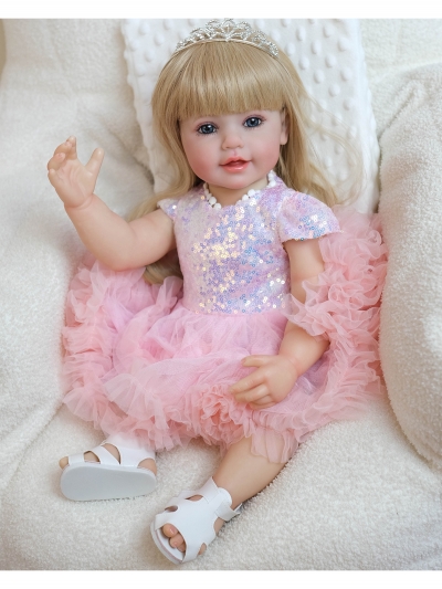 Силиконовая кукла Реборн девочка Аврора, 55 см-4