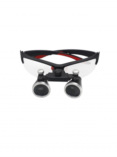 Бинокулярные лупа очки с подсветкой 3.5х, серебряный кейс-1